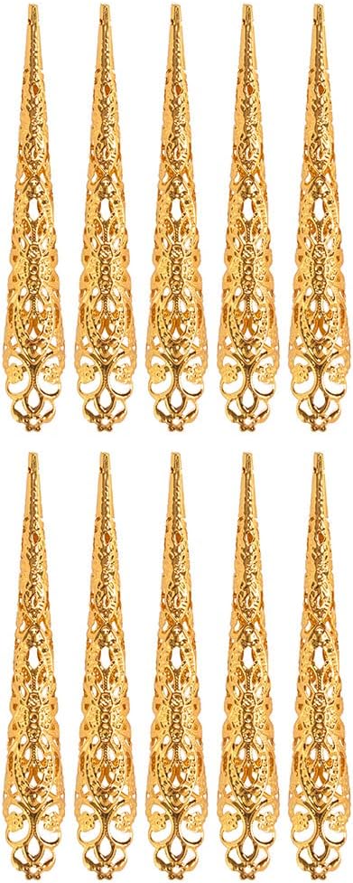 Long Metallic Nail Covers | 10-Piece Set (3 Colors)