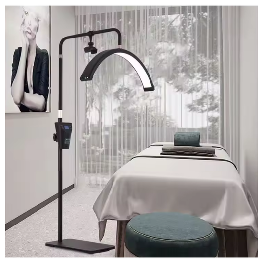 Half Moon Floor LED Lamp with Screen Touch | 130-180 cm | 3 colors  | 3000-6000K | 45W | Black