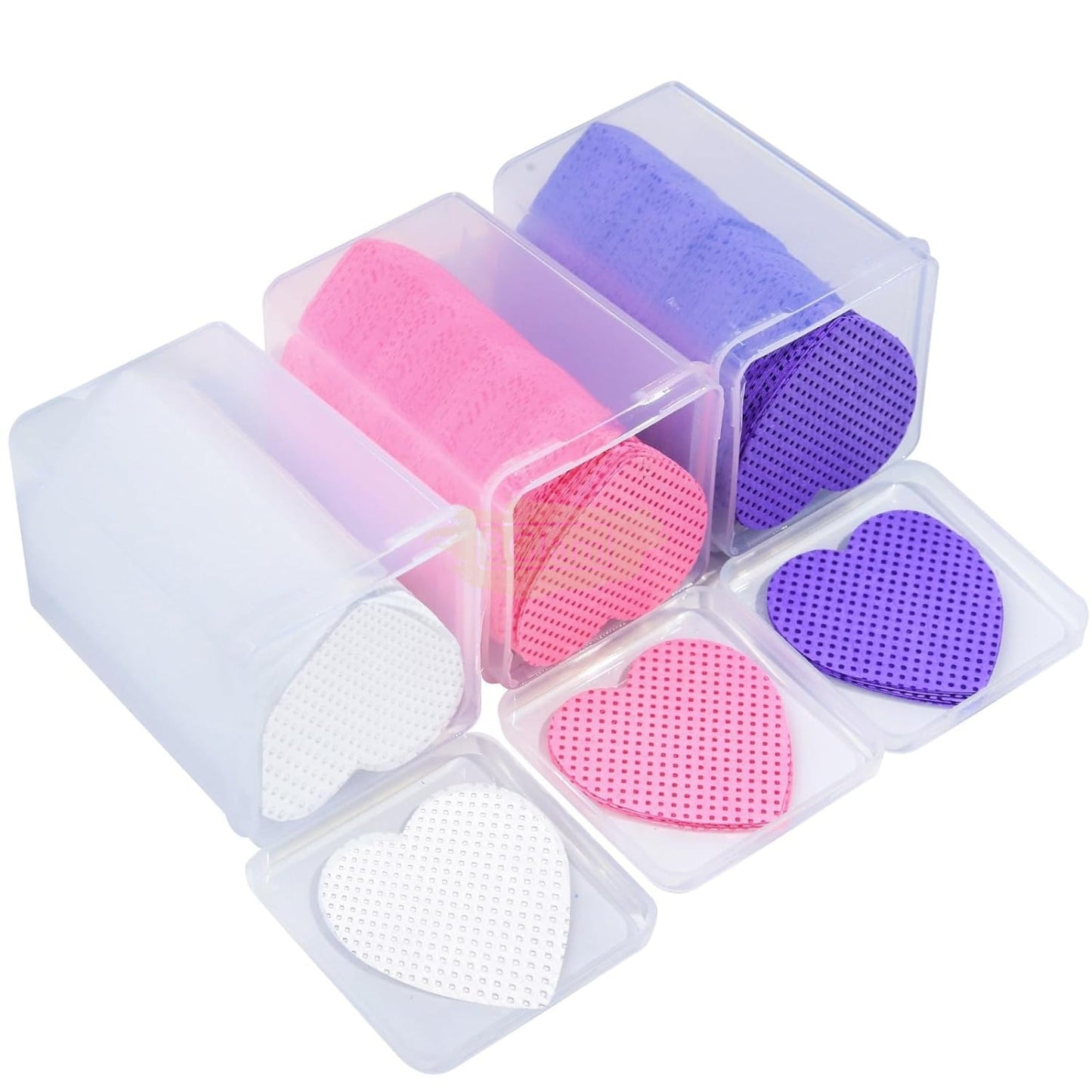 200 Pcs Heart-Shaped Lint-Free Cotton Pads