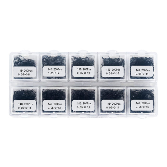 BGLAM Premade Fans 10D | 0.05 C Curl | 2000 | Mixed 8-15mm