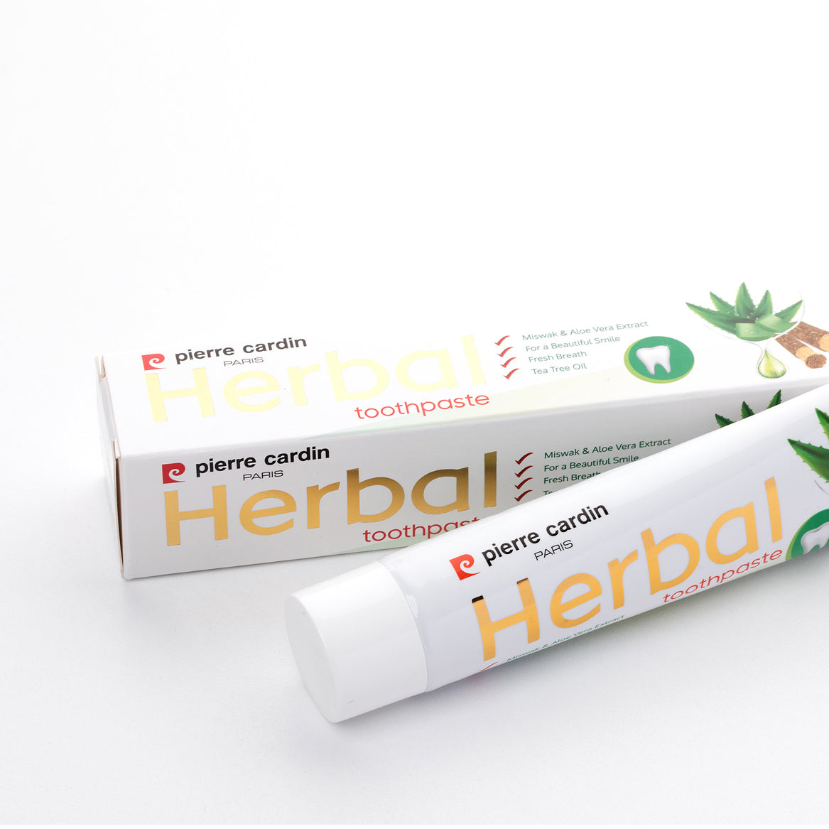 Pierre Cardin Herbal Toothpaste | Aloe Vera & Miswak & Tea Tree | 75ml