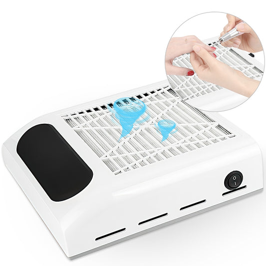 Nail Dust Collector 858-8 Plus | 80W | Size 24 × 23 × 12 cm | White