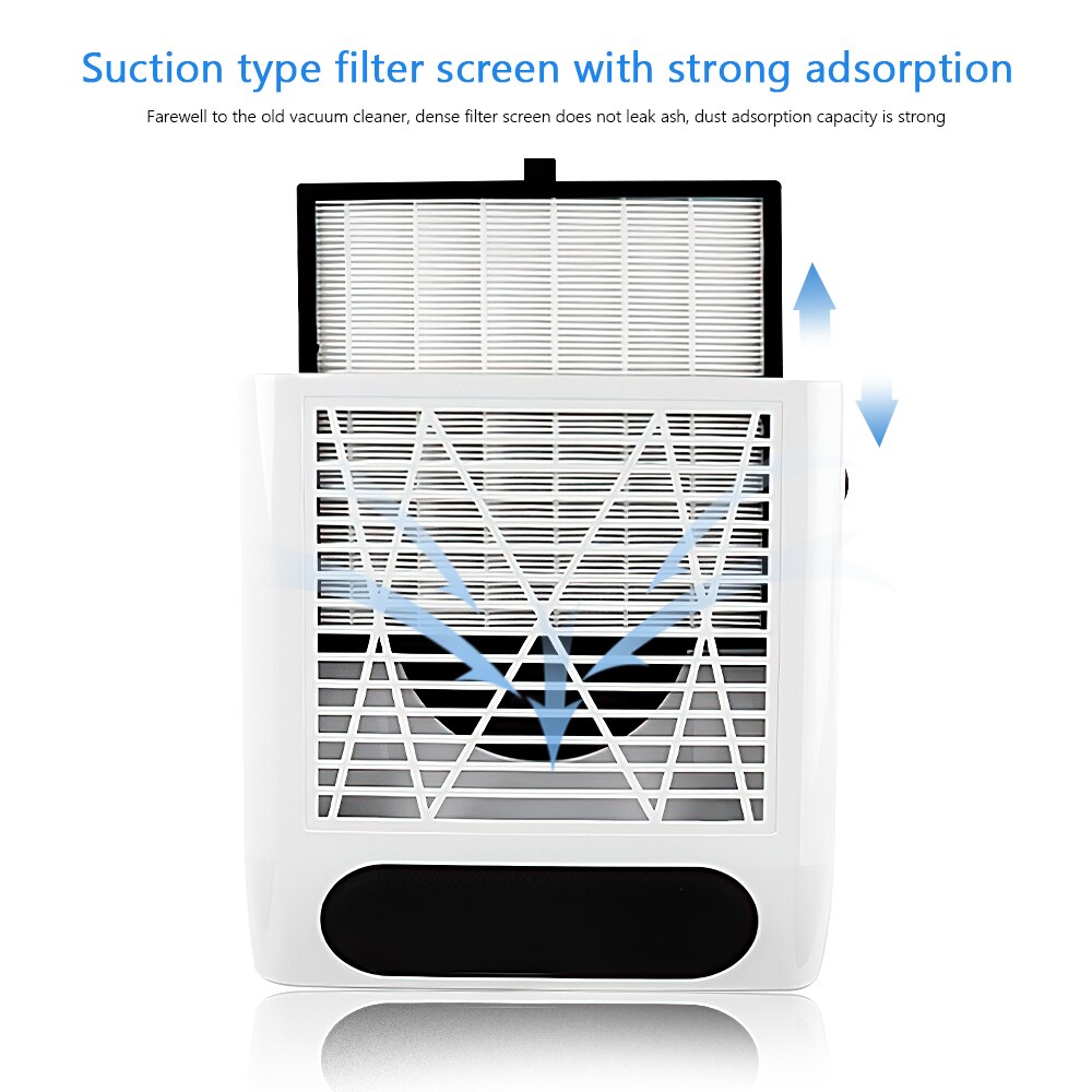 Nail Dust Collector 858-8 Plus | 80W | Size 24 × 23 × 12 cm | White