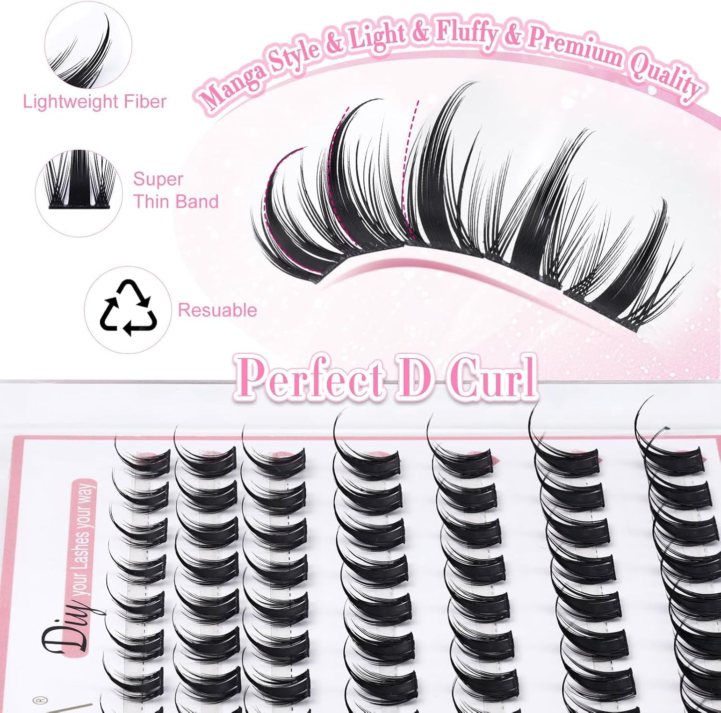 Anime Lashes Cluster Kit