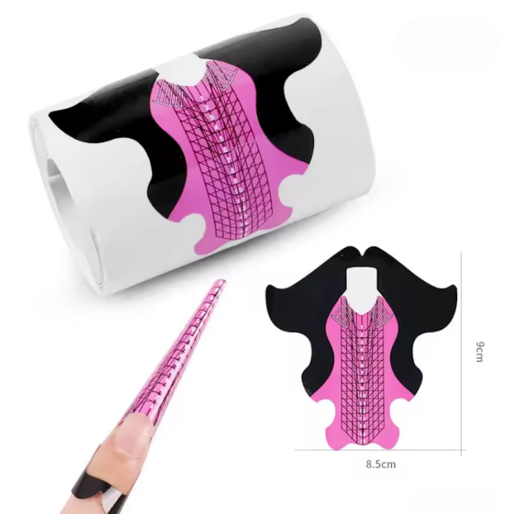 Nail Forms | Pro Fuchsia Stiletto | 500 pcs