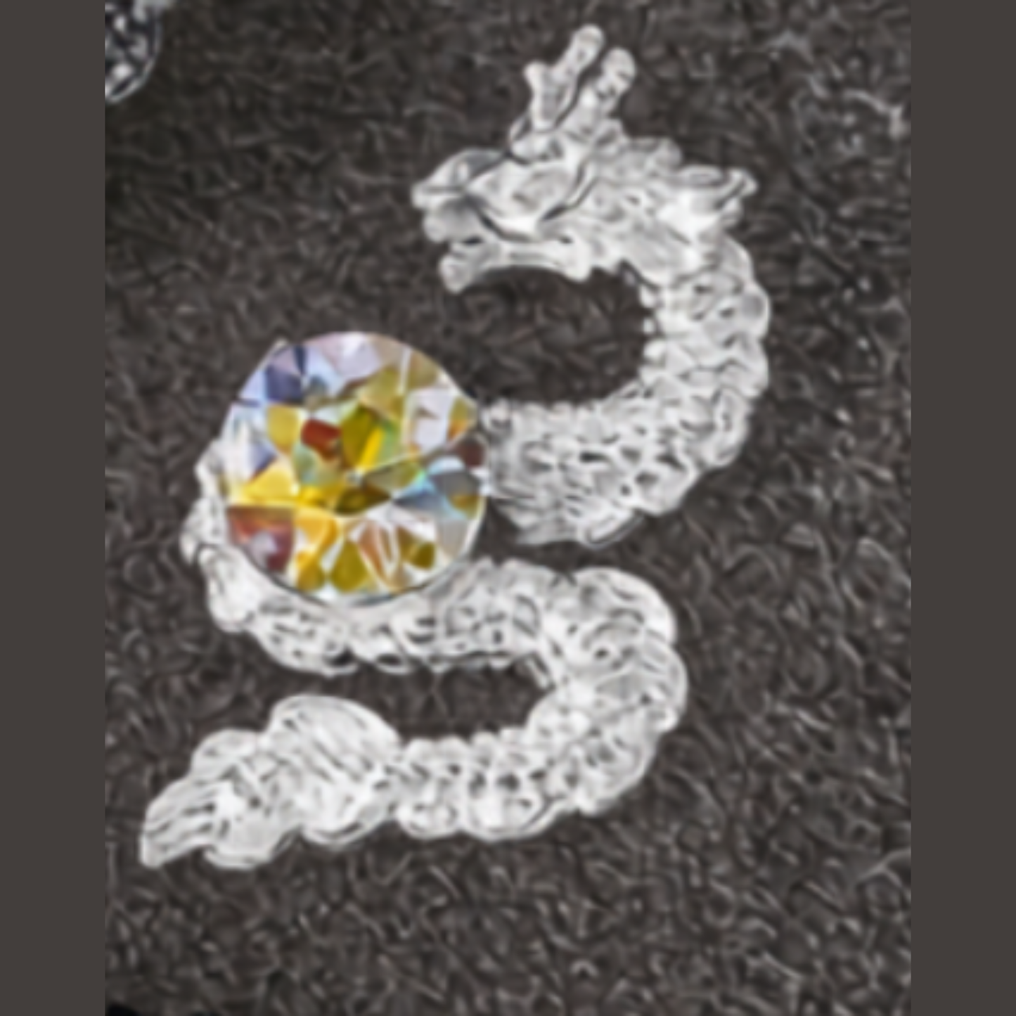 Nail Art Jewelry | Charm 3D Dragon Chinois – Cristal & Métal Nail Art