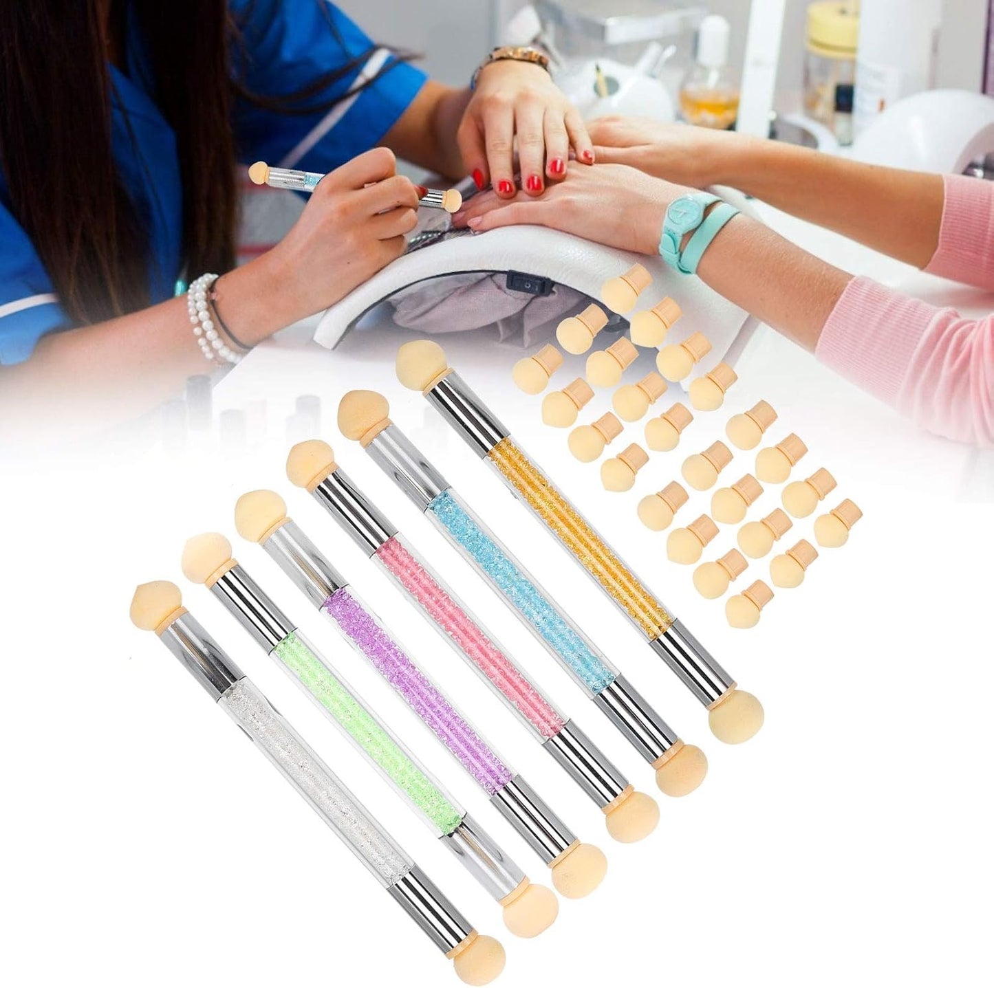 Dual-Ended Nail Art Sponge Pens