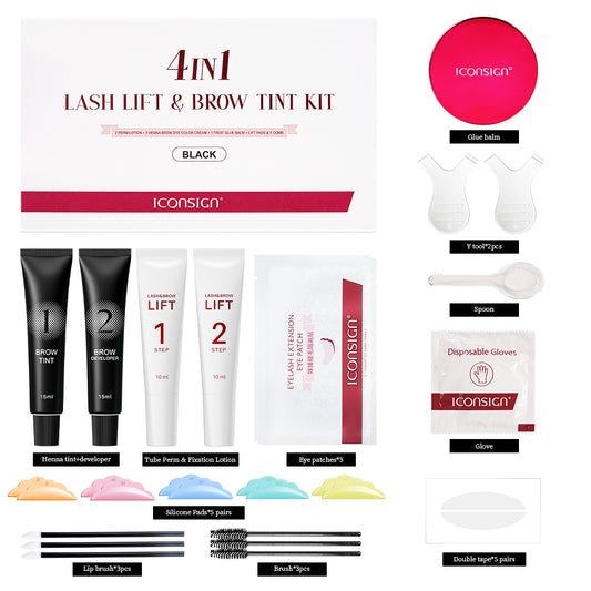 ICONSIGN 4-in-1 Eyelash & Eyebrow Lift and Tint Kit | IK24003
