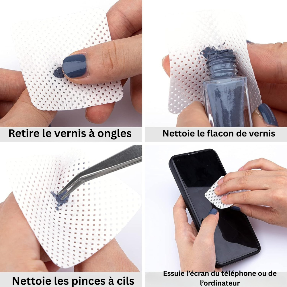 Lint Free Nail Magic Cotton Pads | Square