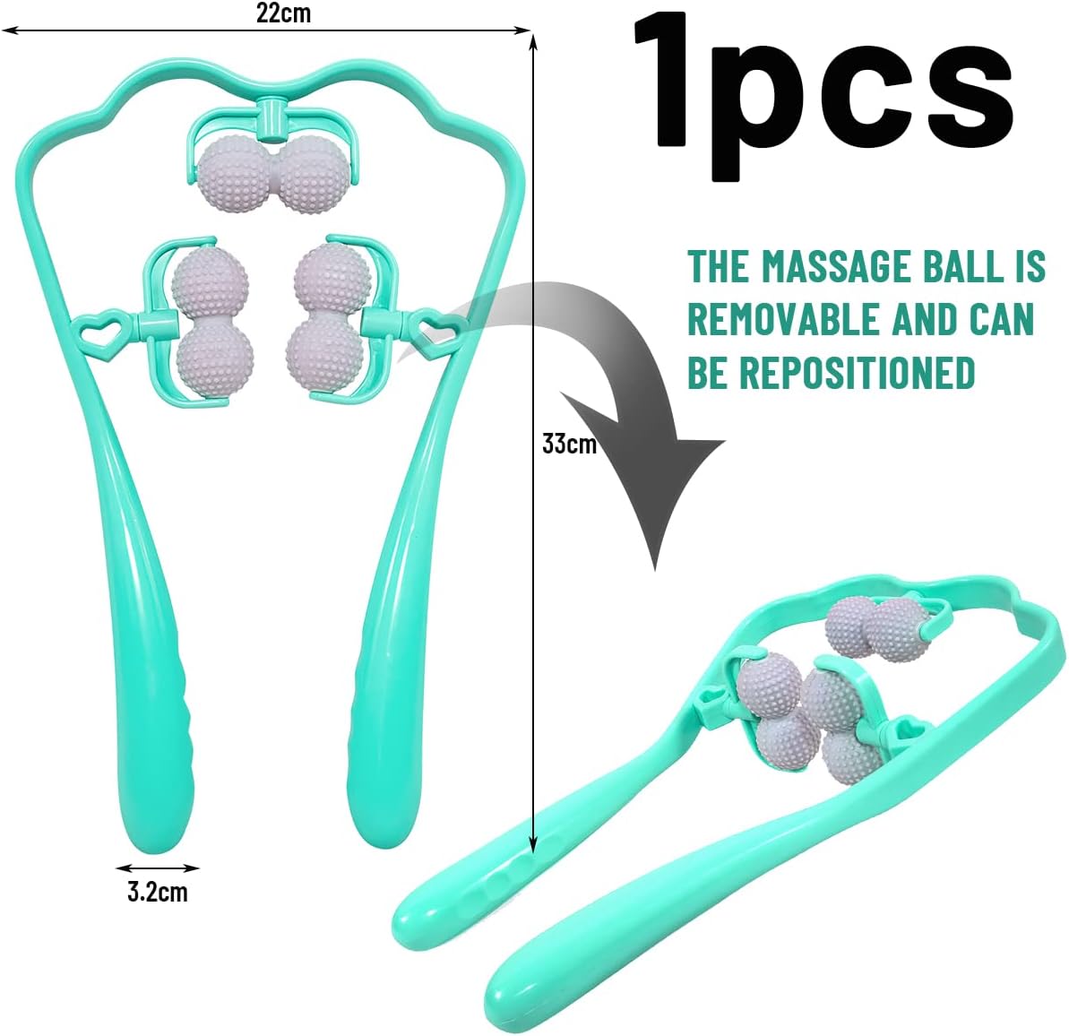Masseur Cervical Manuel | Rouleau de Massage Cou et Épaules