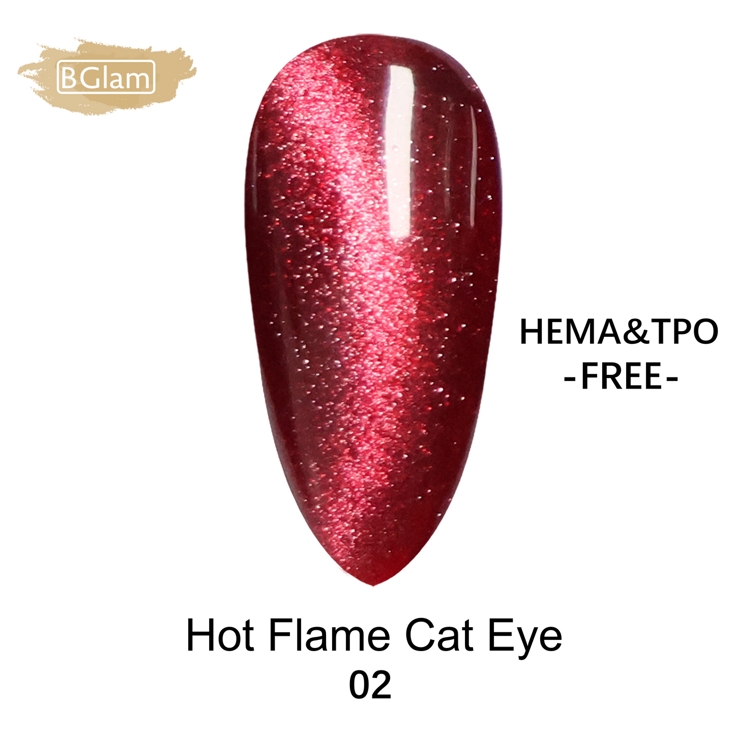BGLAM Gel polish 10ml | Cat Eyes | Hot Flame 02