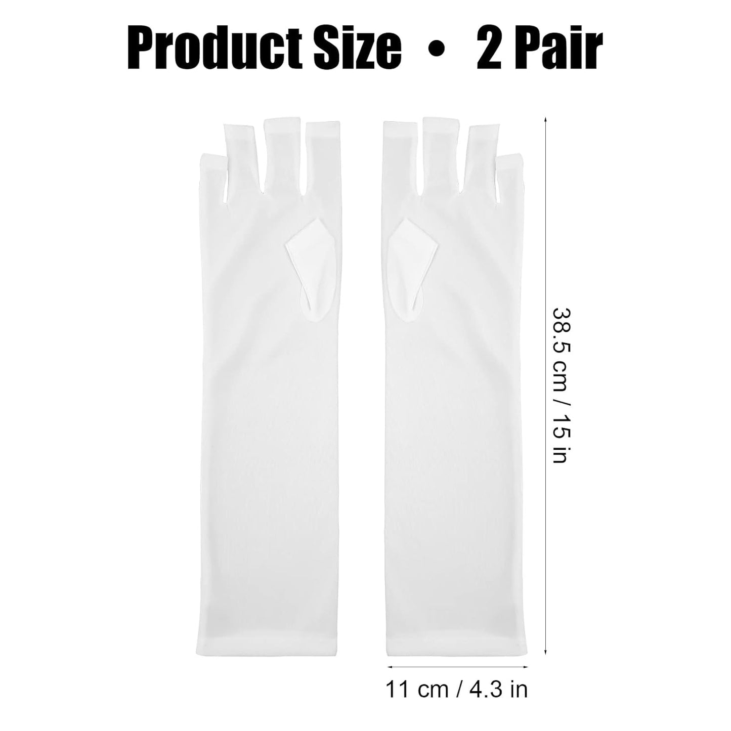 Anti-UV Protection Gloves for Nails | White