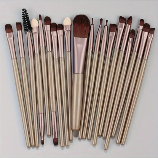 20-Piece Makeup Brush Set | Champagne