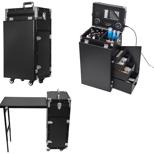 Portable Professional Aluminum Nail Station | Black