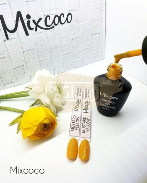 Mixcoco Vernis Semi-Permanent 15 ml | True Color Jaune #023 (Jaune Moutarde)
