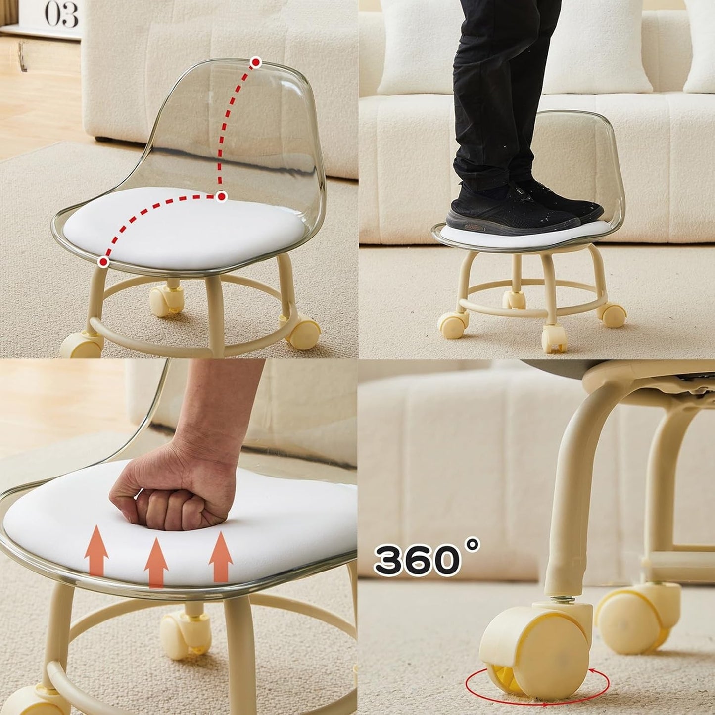 Tabouret pivotant ErgoFoot | Confort ultime pour les soins des pieds