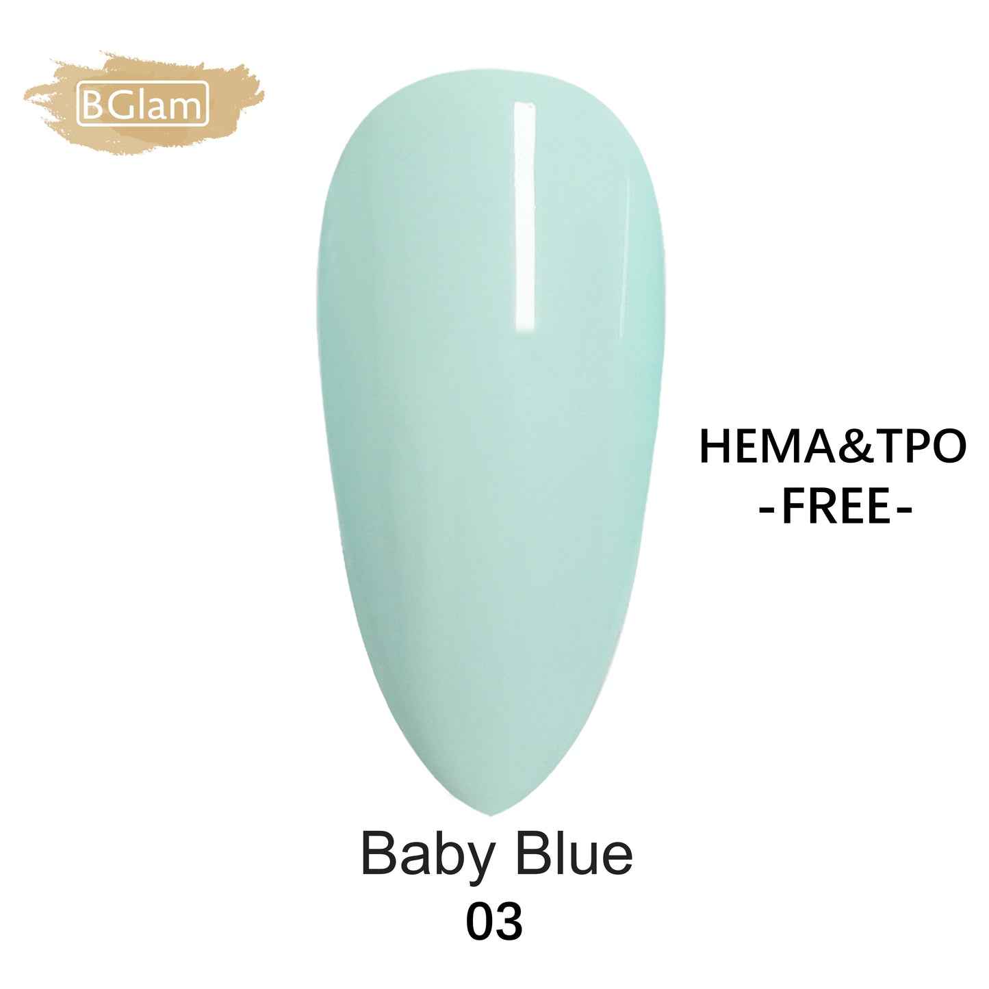 BGLAM Gel polish 15ml | Bleu Brume 03