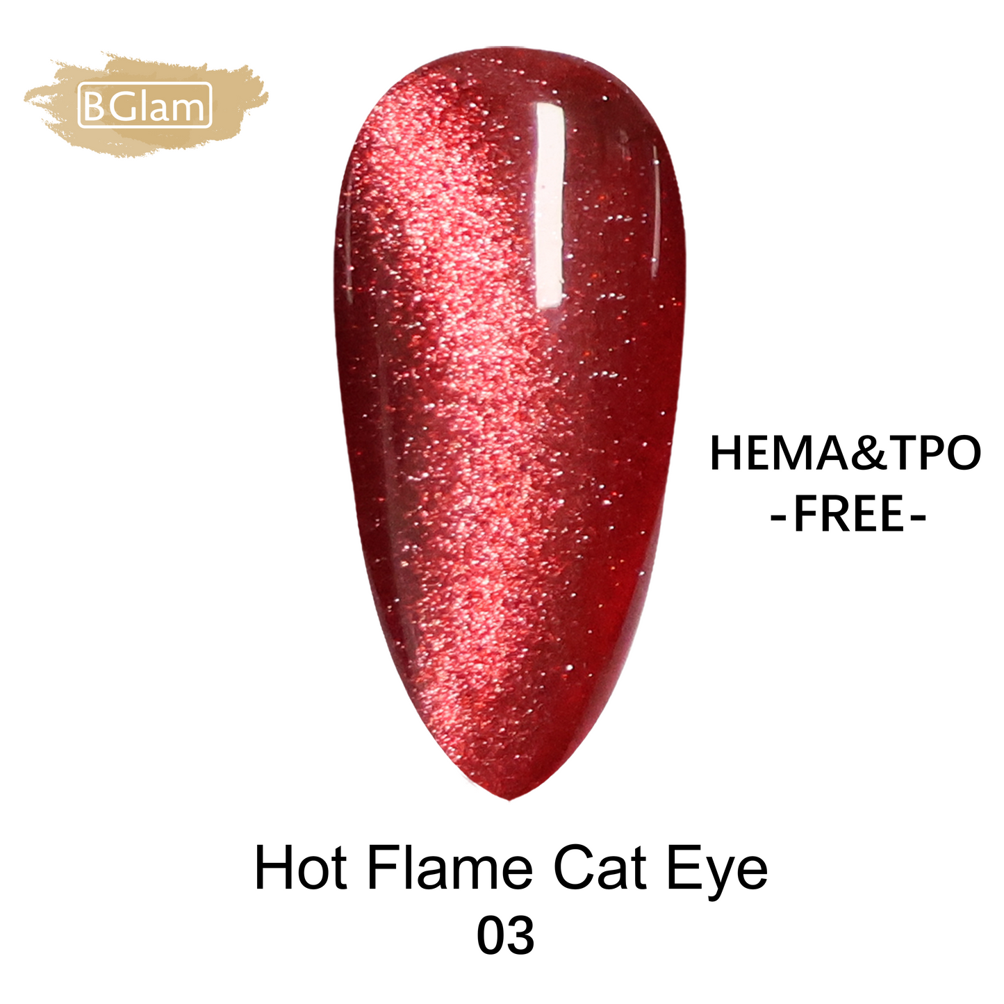 BGLAM Gel polish 10ml | Cat Eyes | Hot Flame 03