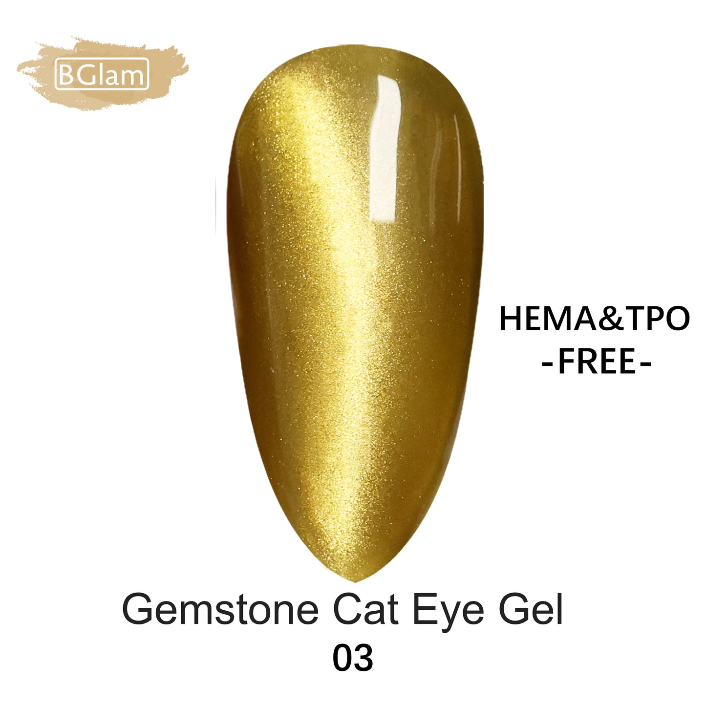 BGLAM Gel polish 15ml | Cat Eyes | Gemstone 03