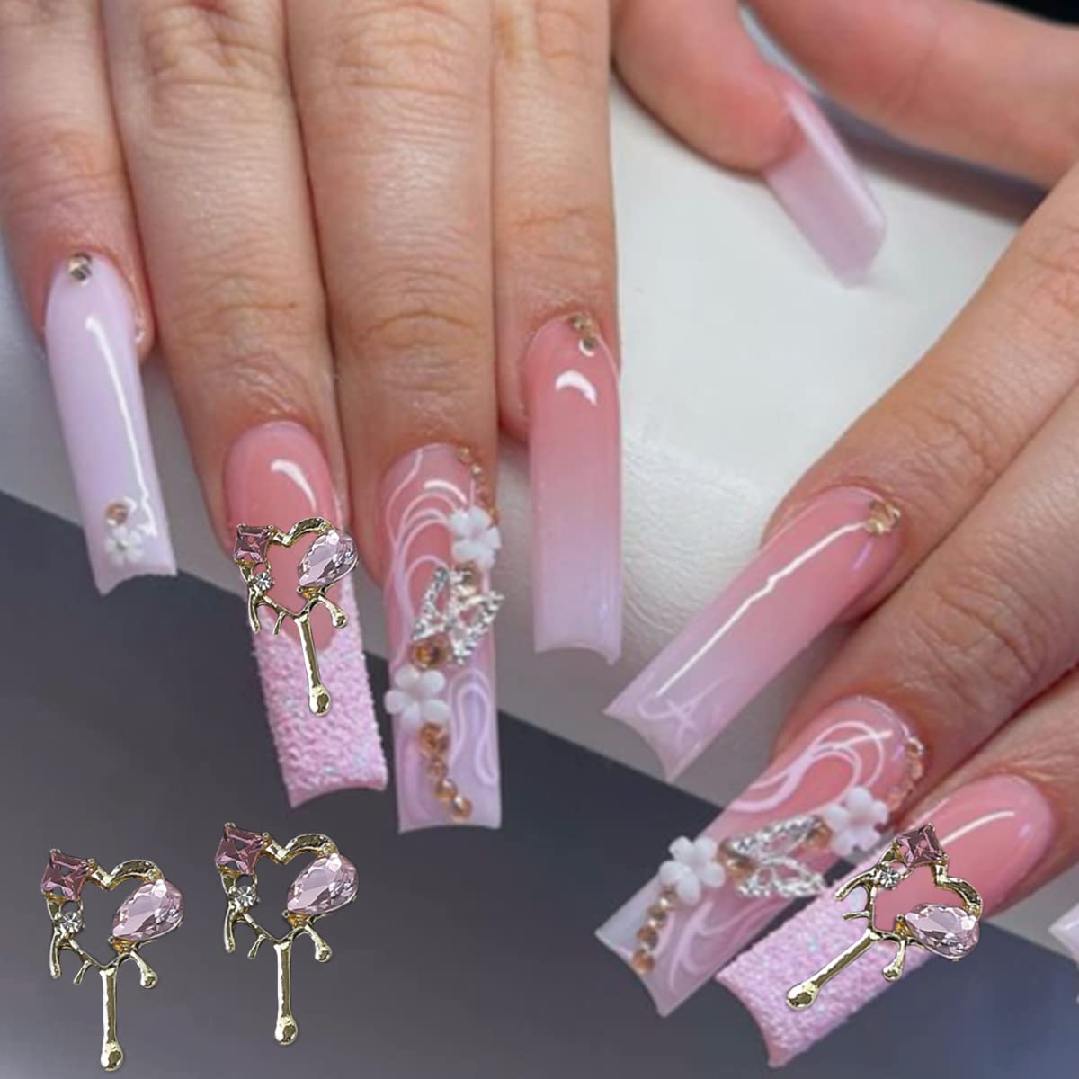 3D Nail Art Jewelry | Heart Set | 01