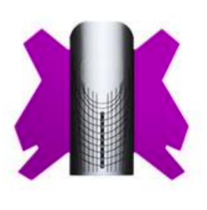 Nail Forms | Structured Silver & Purple | 500 pcs