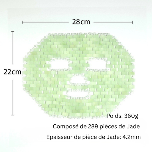 Masque Relaxant pour les Yeux en Pierre de Jade | 28 x 22 cm