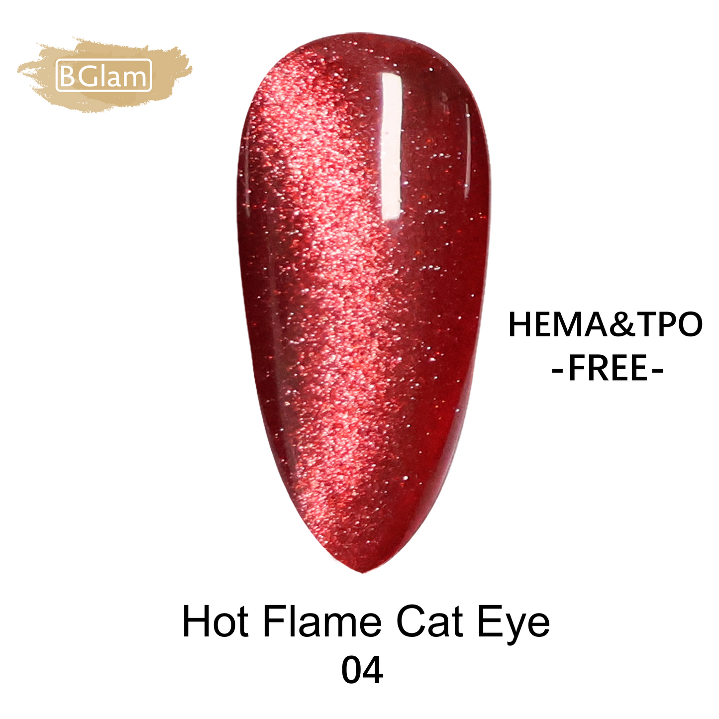 BGLAM Gel polish 10ml | Cat Eyes | Hot Flame 04