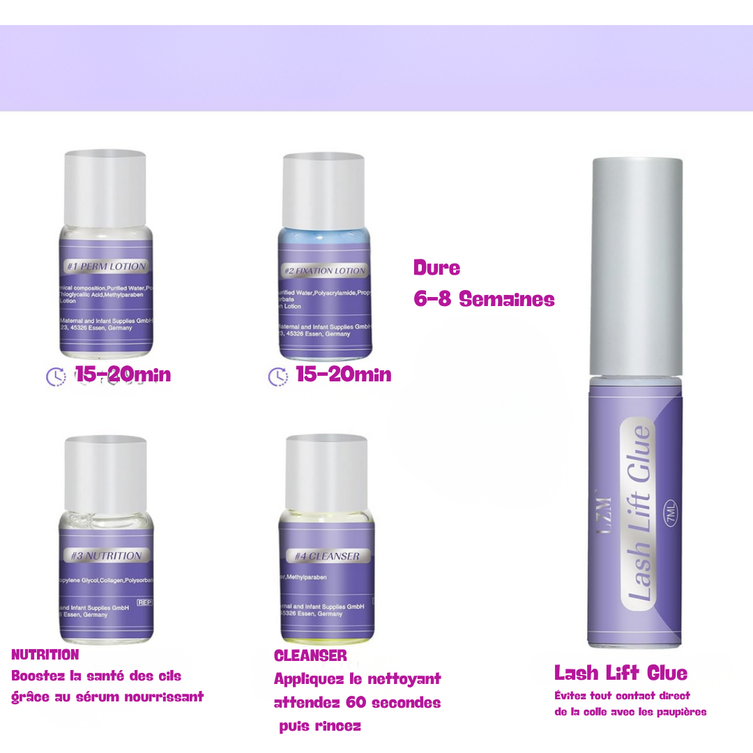 Professional Lash Lift Kit | Eyelash Perm Kit for Long-Lasting Curled Lashes