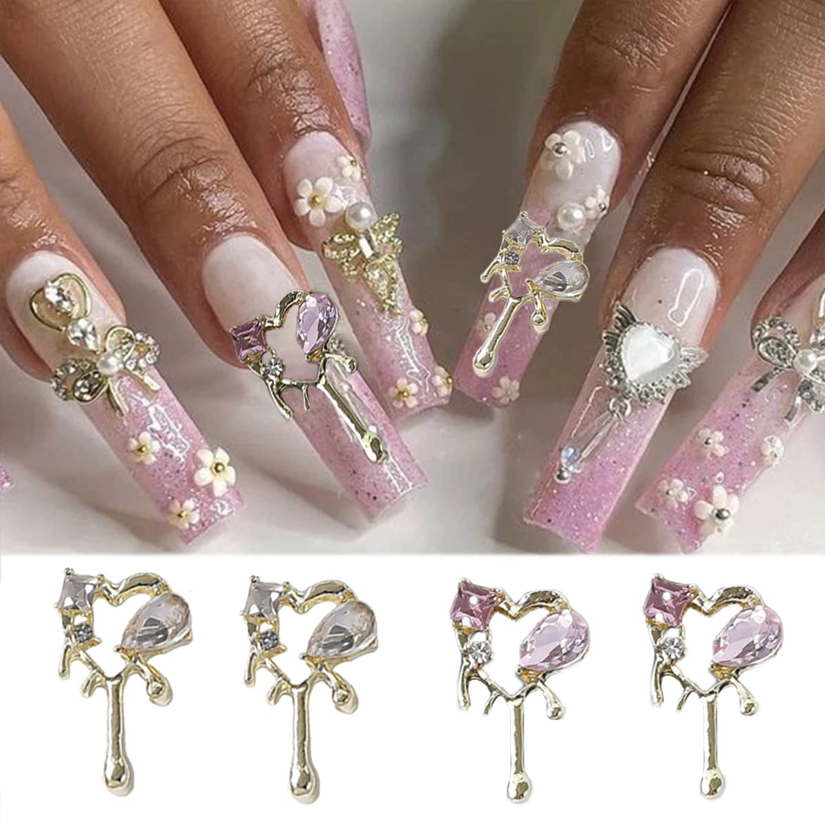 3D Nail Art Jewelry | Heart Set | 01