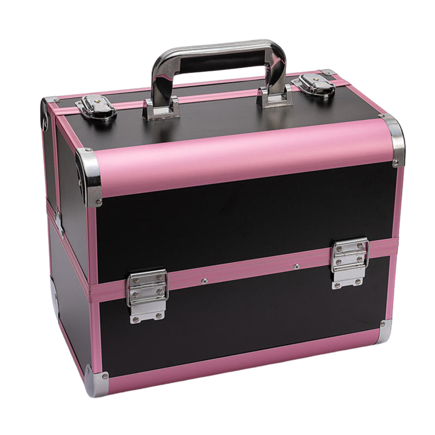 Makeup Cosmetic Organizer Box | Black and Pink