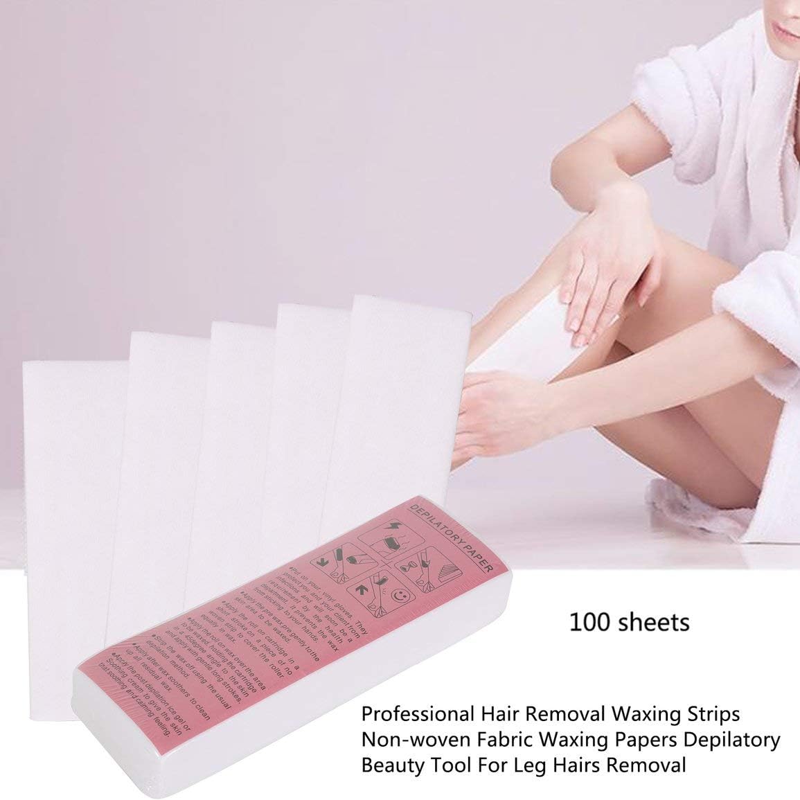 Non-Woven Hair Removal Wax Strips | 100 sheets