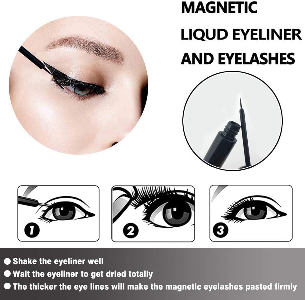 Magnetic Eyelash Kit (5 magnets per lash) - 3D05