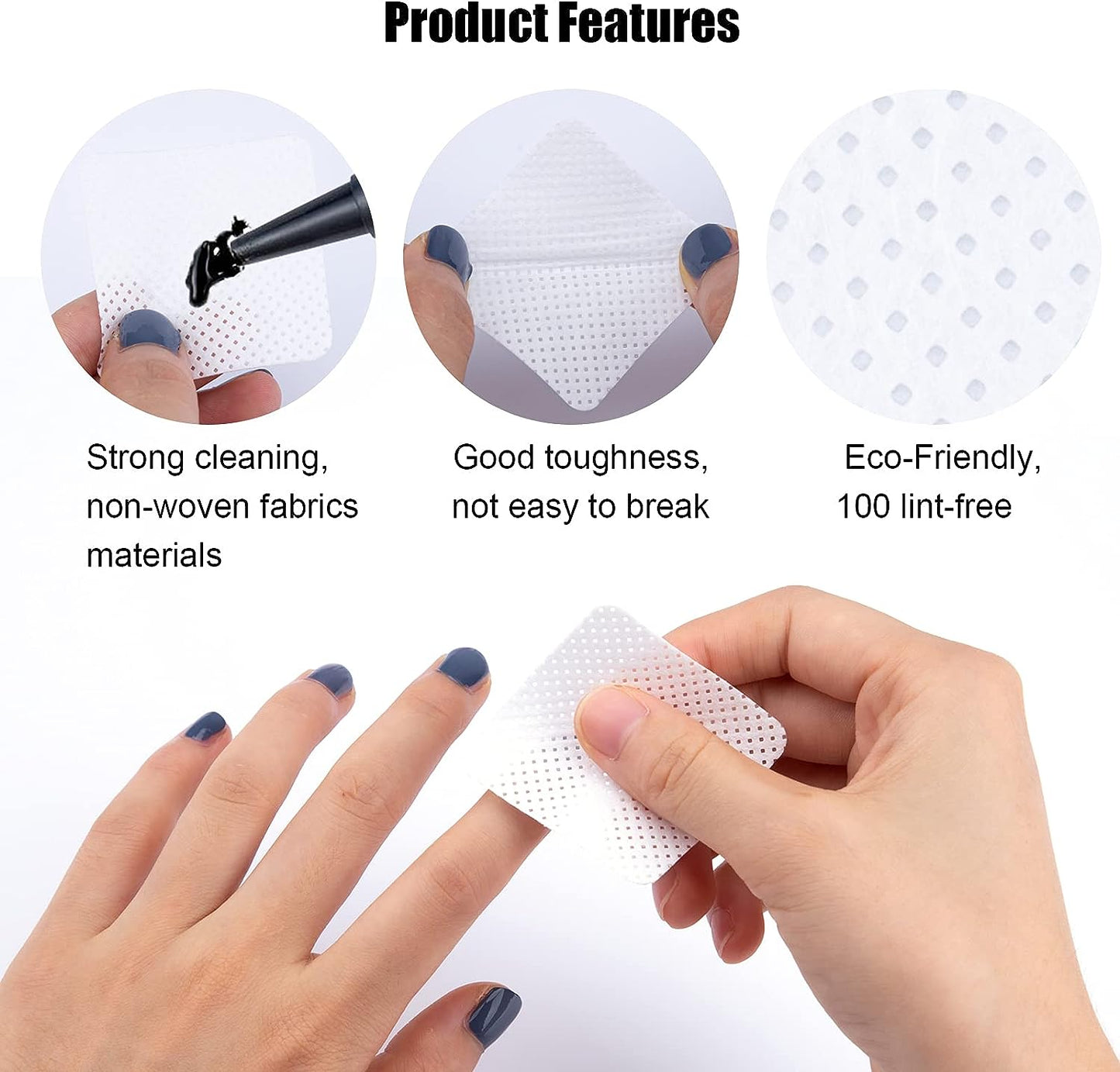 Lint Free Nail Magic Cotton Pads | Square