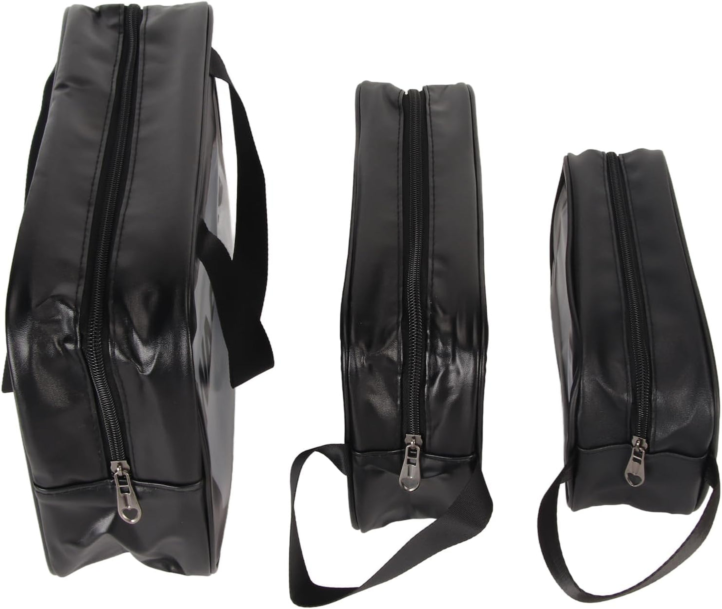 Multipurpose PVC Travel Organizer Bag | Black | 3 sizes | Sell per unit