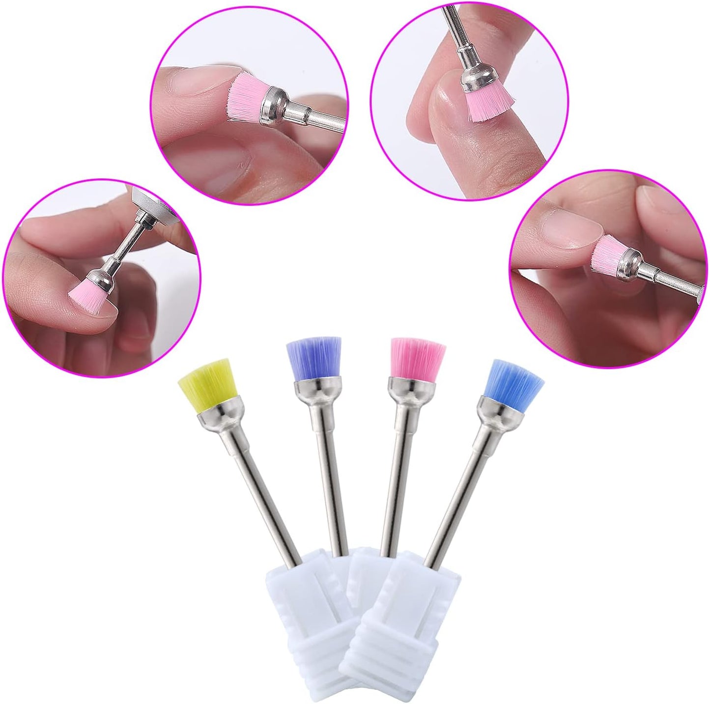 Brosse de Nettoyage pour Embouts de Ponceuse à Ongles