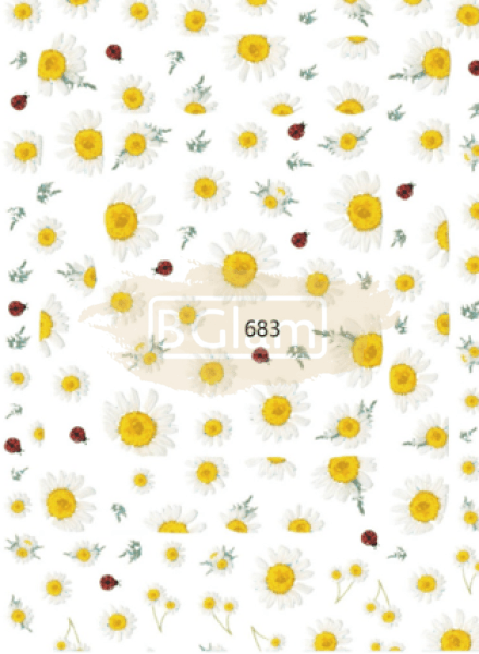 Nail Stickers - Leaves & Flowers Collection 683