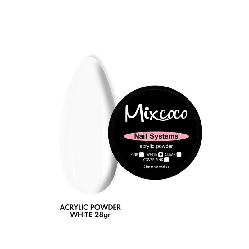 Mixcoco Acrylic Powder 28g | White