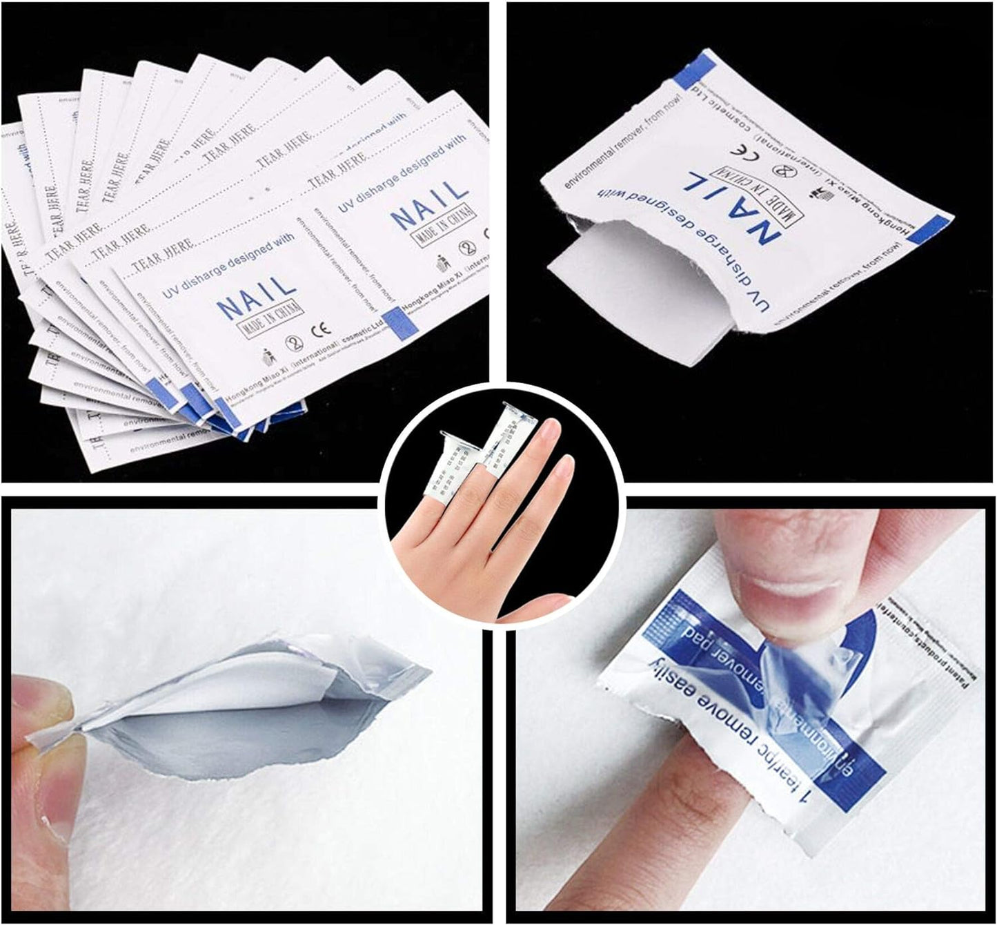 Gel Polish Remover Individually Wrapped Pre-Soaked Pads (200 pcs)