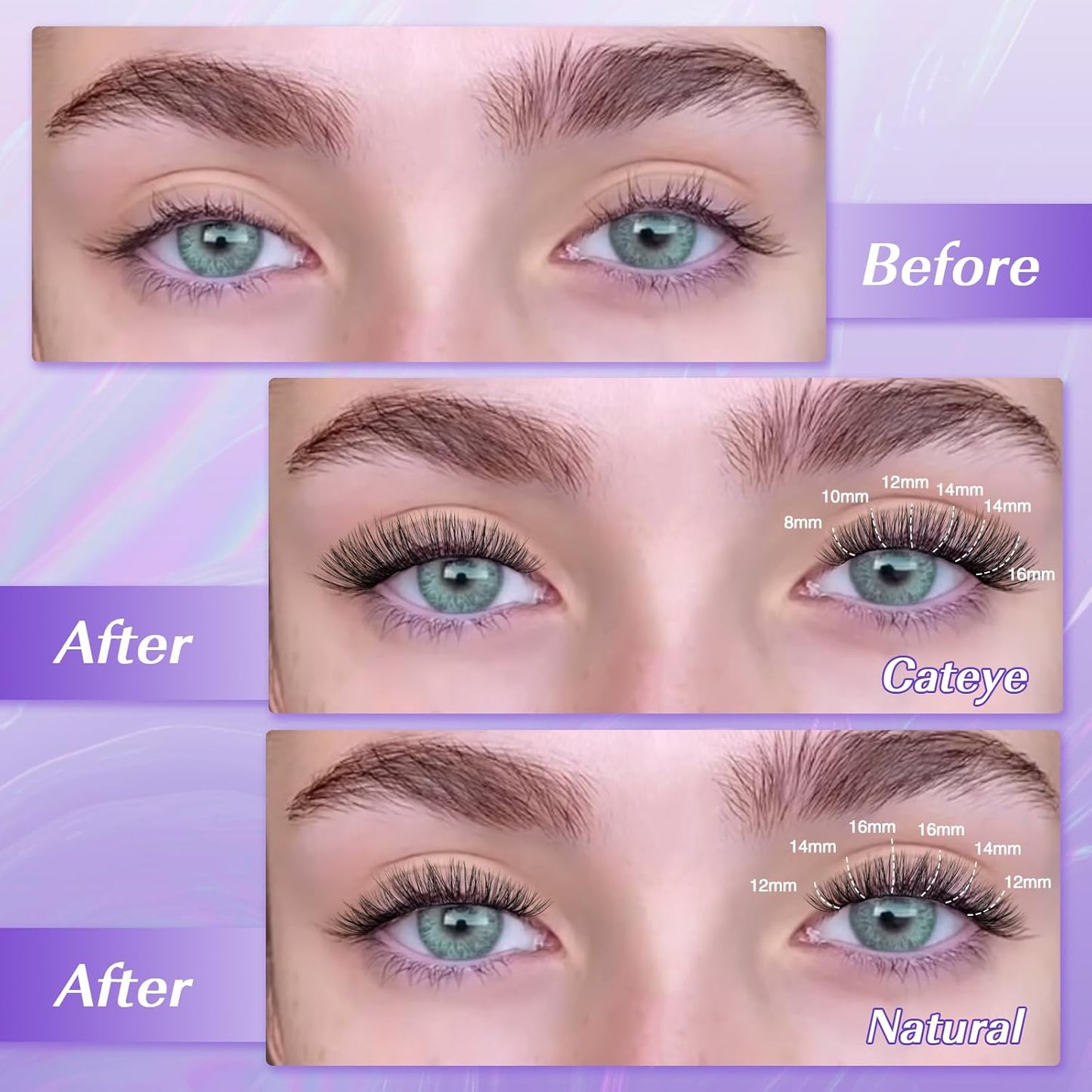 168Pcs LZM Lash Clusters Individual Eyelashes | SNR013-C-MIX