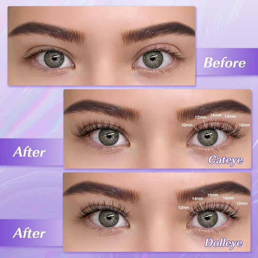 LZM Lash Clusters | 120Pcs | SNR028 | Curl D | MIX