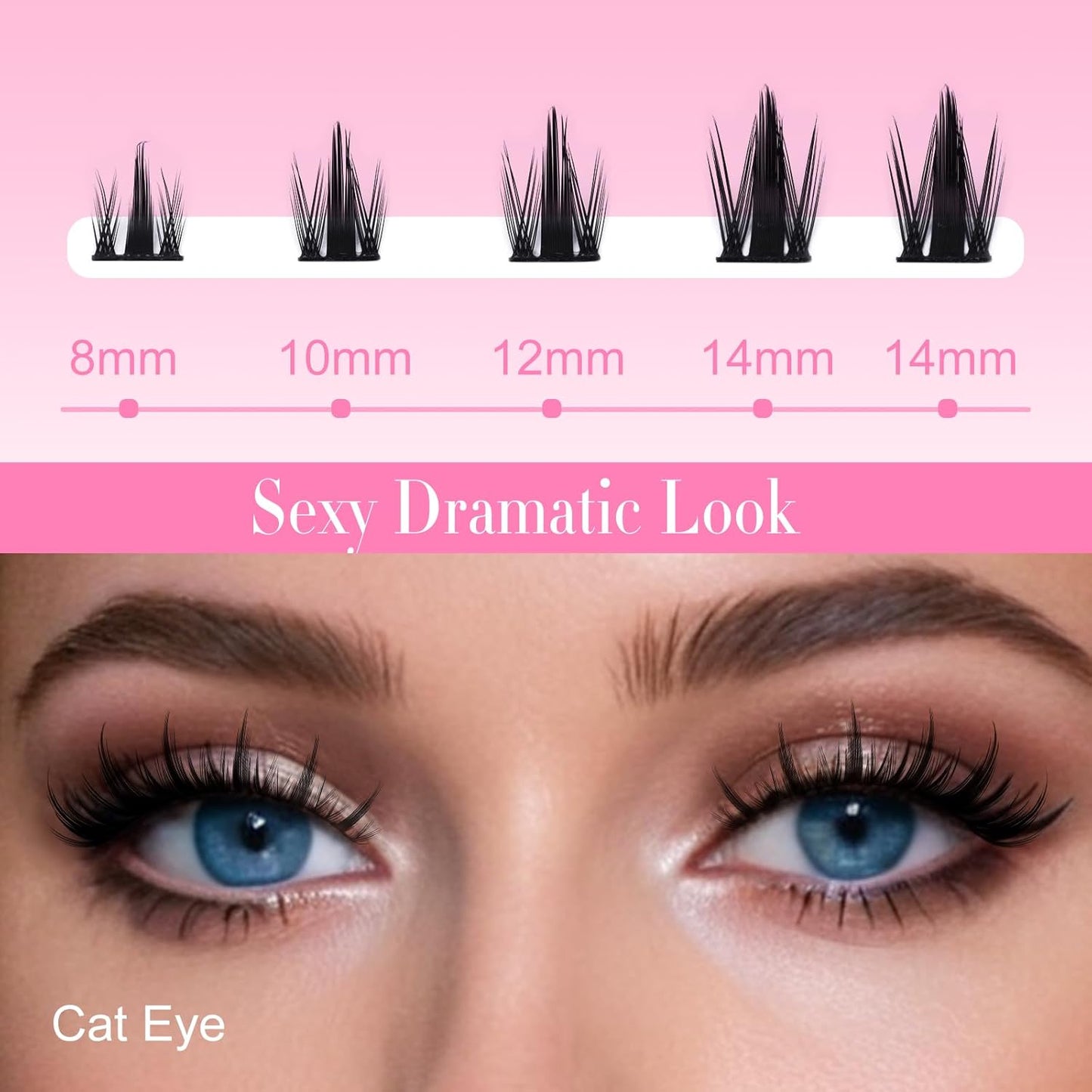 Anime Lashes D Curl Lash Clusters | D Curl | Mix 8-14mm