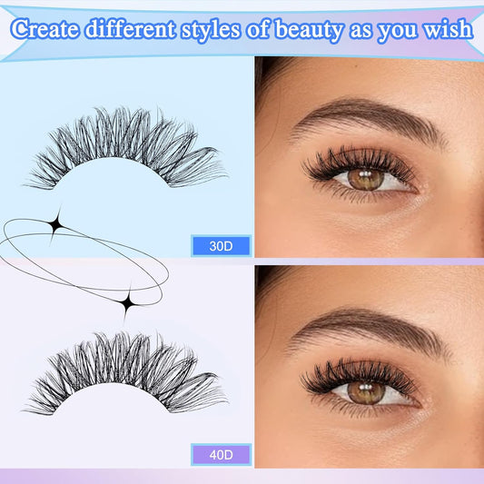 Emeda DIY LZM Cluster Lash Kit 280 pcs | Natural Look | 40P