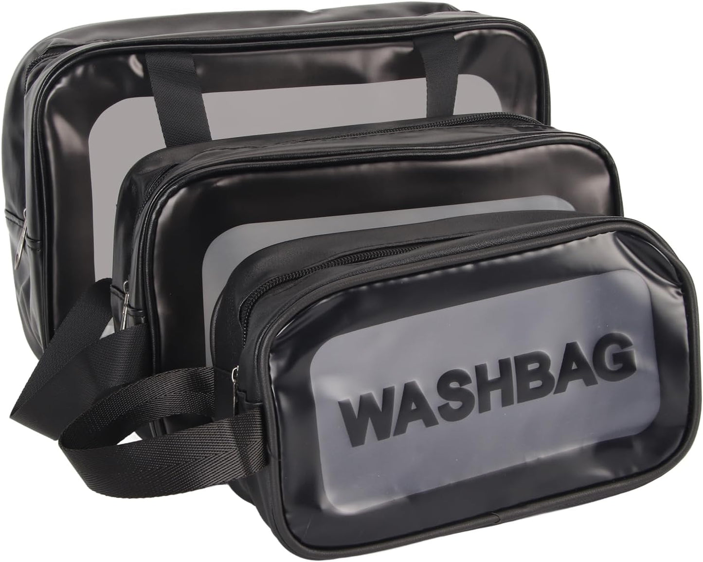 Multipurpose PVC Travel Organizer Bag | Black | 3 sizes | Sell per unit