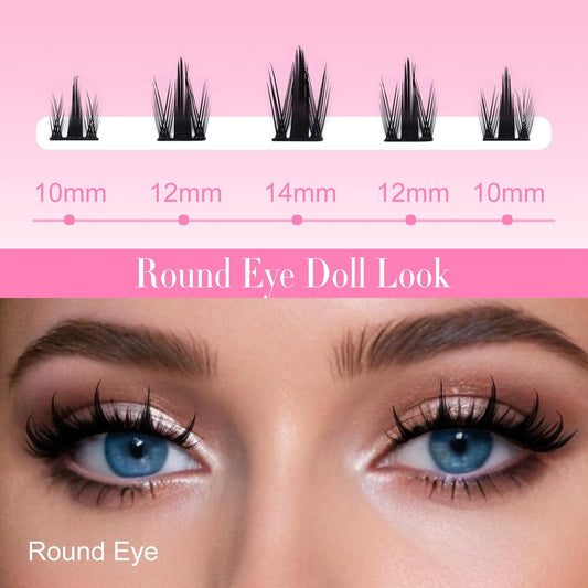 Anime Lashes D Curl Lash Clusters | D Curl | Mix 8-14mm
