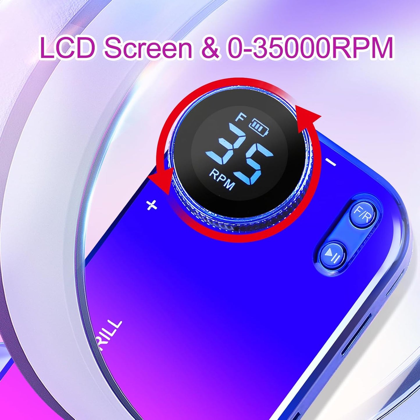 Portable and Rechargeable Nail Drill Machin | 24W | 35000RPM