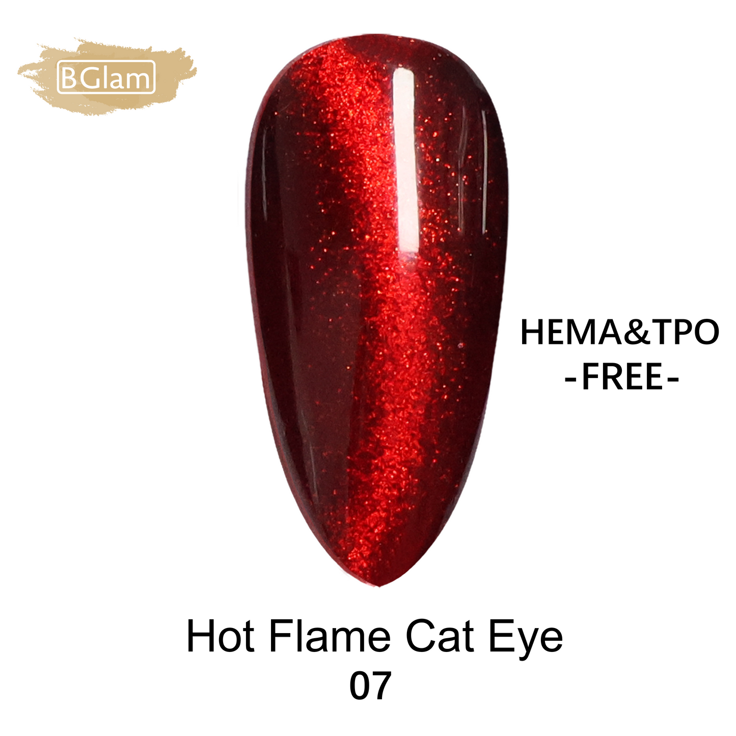 BGLAM Gel polish 10ml | Cat Eyes | Hot Flame 07