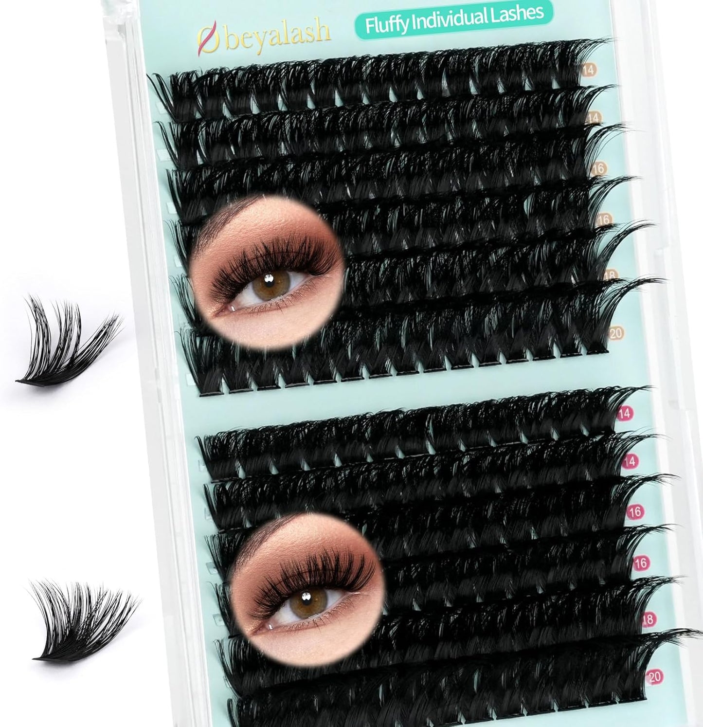 Volume Cluster Eyelash Individuals 168pcs | 100D+140D | D Curl | 14-20mm