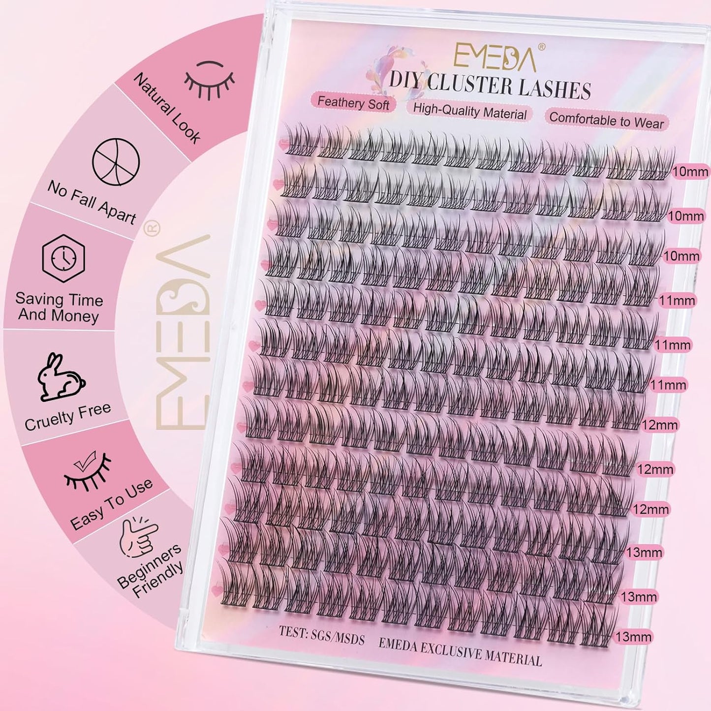 Fishtail Cluster Lashes Kit (EME134 mix) | 10-13mm
