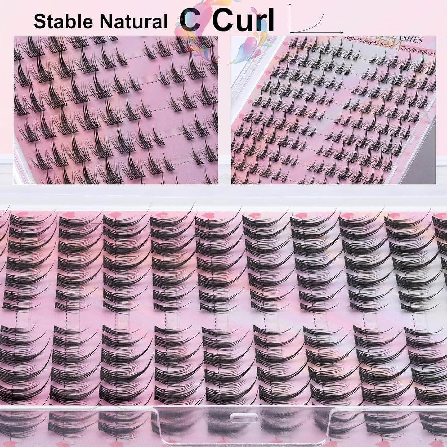 EMEDA Manga Lash Clusters Mix (Moonlight) Kit | 10-13mm