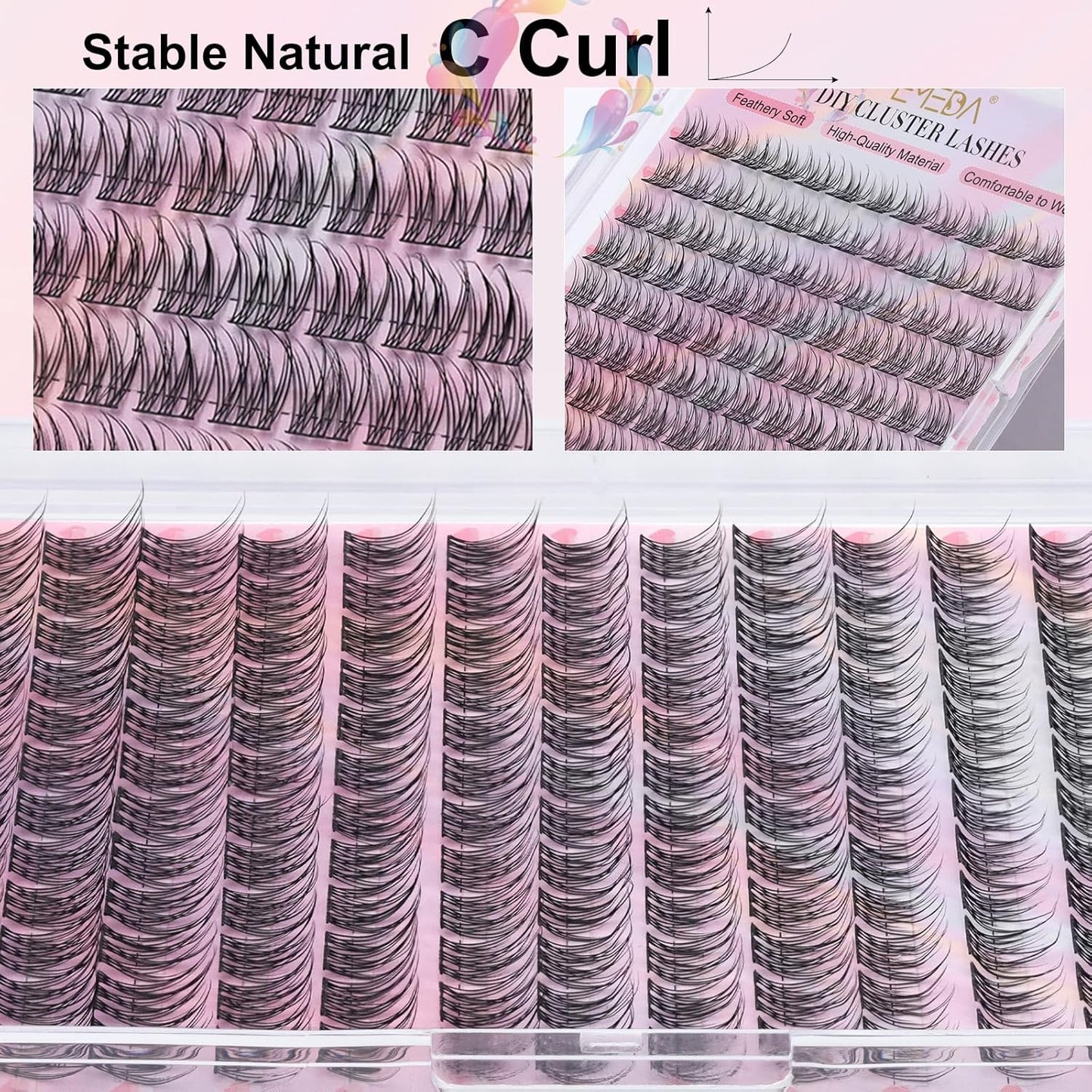 Fishtail Cluster Lashes Kit (EME134 mix) | 10-13mm